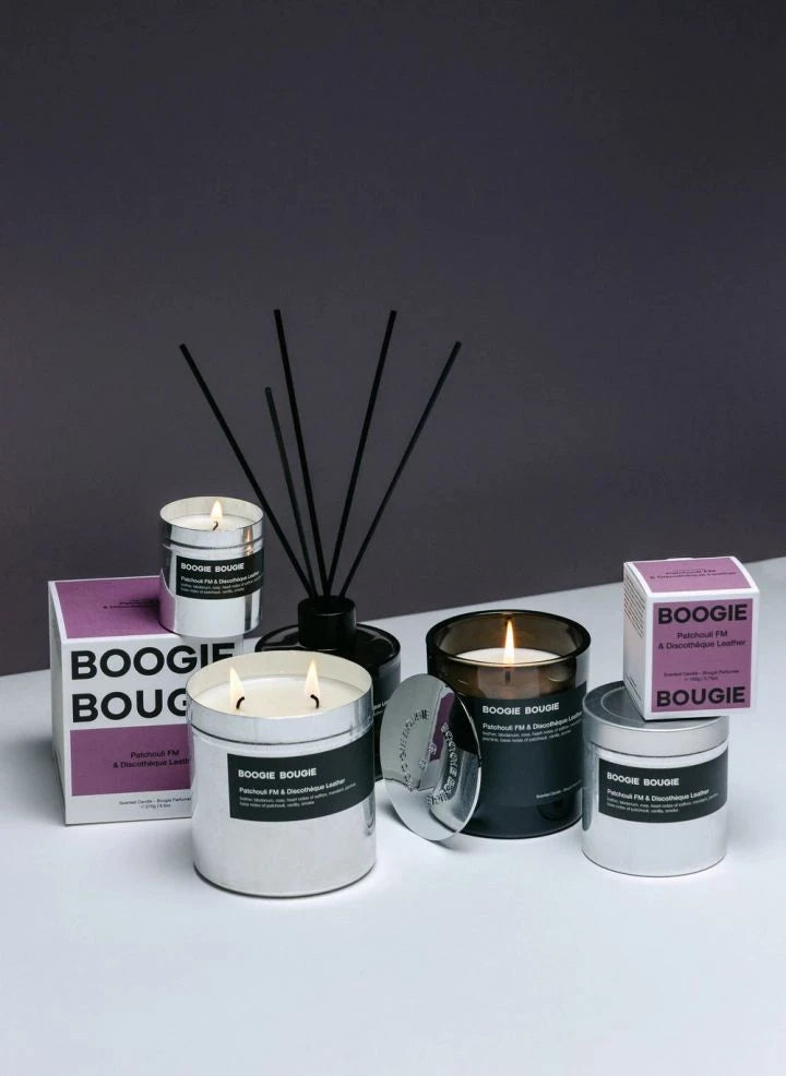 Boogie Bougie - FM Patchouli &amp; Leather Nightclub Scented Candle - 250 g