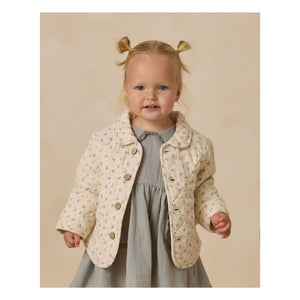 Quincy Mae - Fleurie Quilted Jacket Organic Cotton Gauze | Ecru