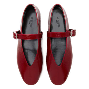 Le Monde Beryl - Stella Leather Ballerinas | Dark Red