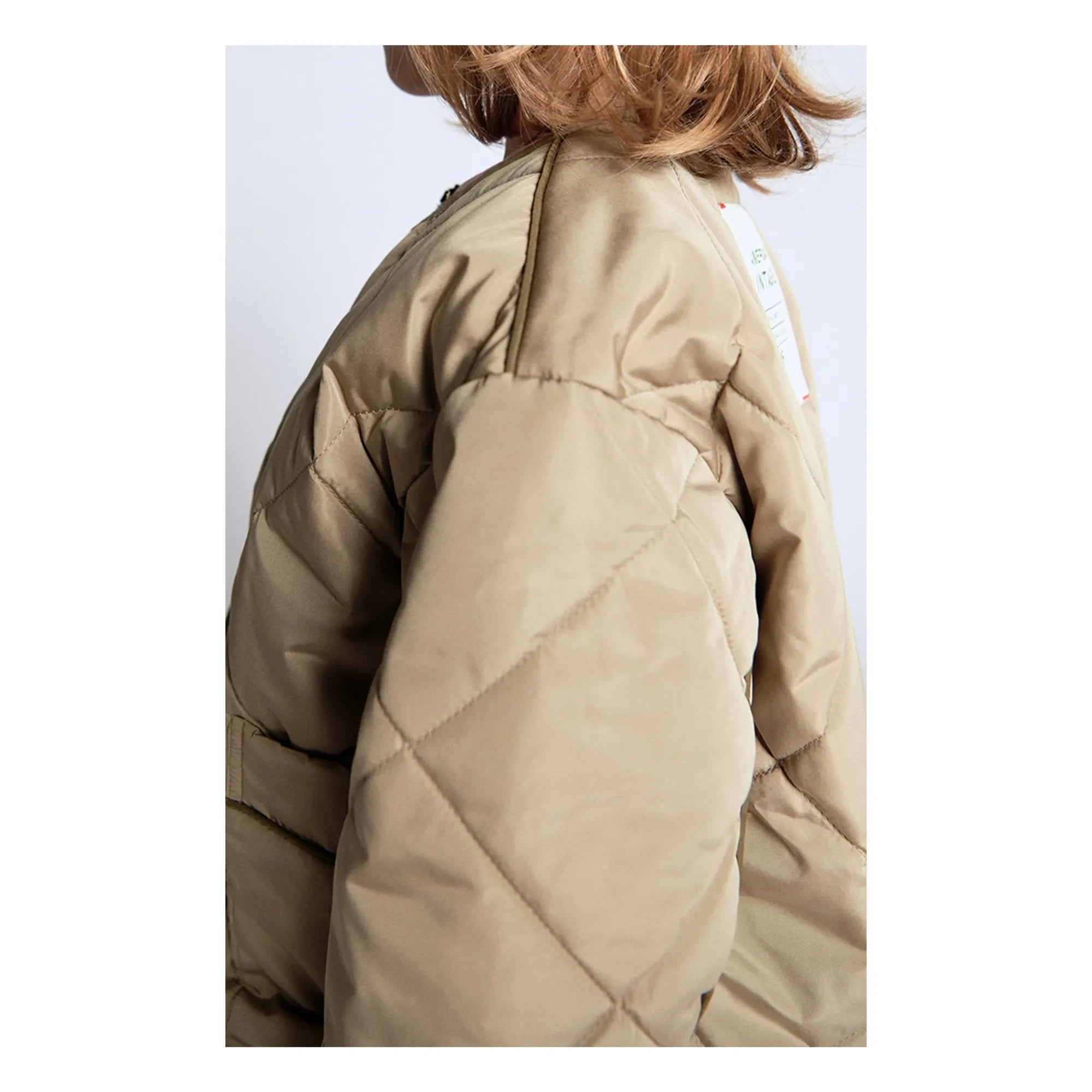 American Vintage - Vowbay Water-Repellent Quilted Jacket Recycled Fiber | Khaki