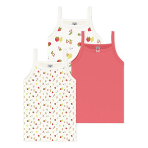 Petit Bateau - 3'lü Meyveli Atletler | Beyaz