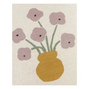 Nobodinoz - Fleurs Pillow - French Linen | Lilac