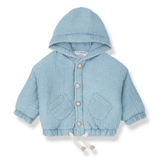 1+ in the family - Imbros Denim Hooded Jacket | Light Blue
