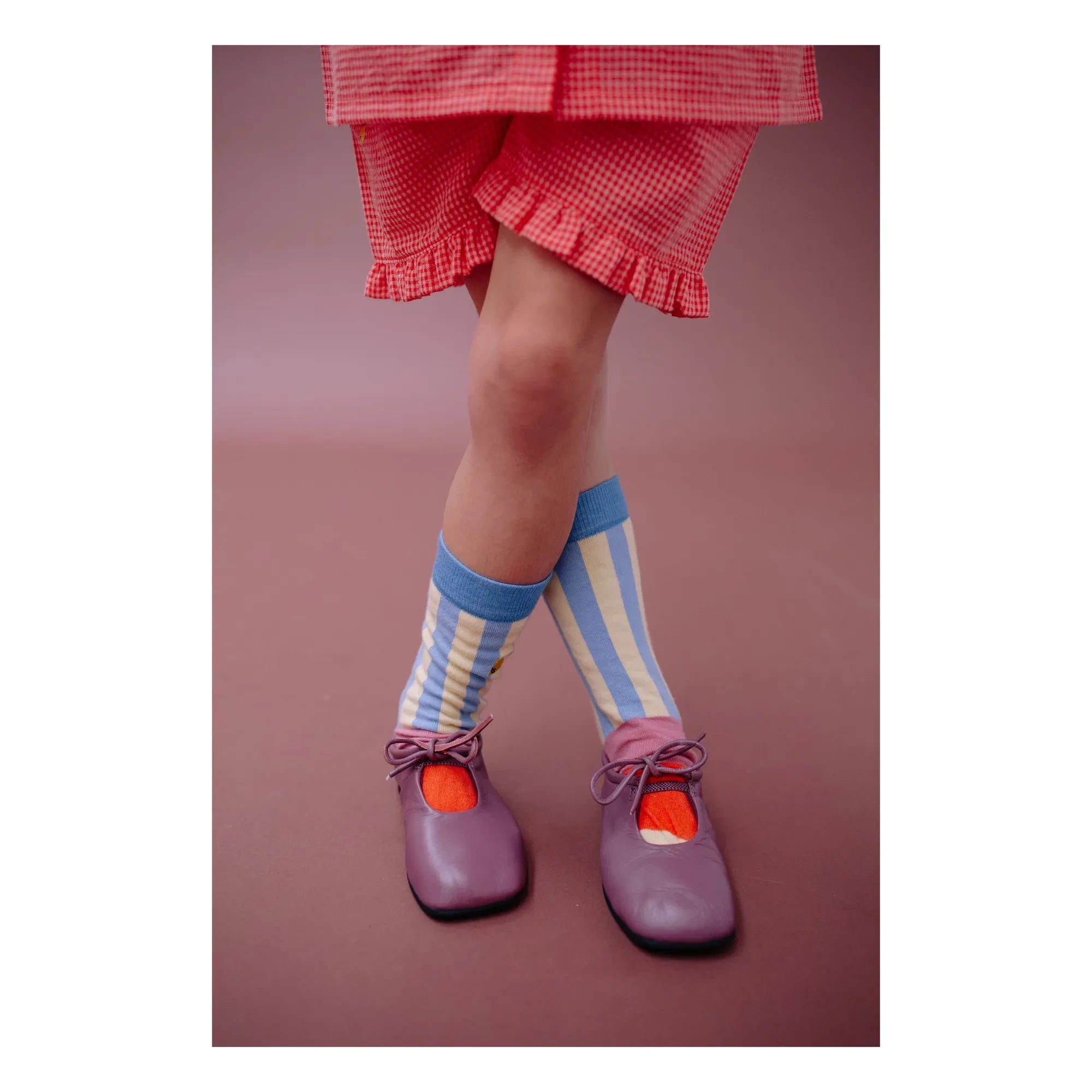 Sticky Lemon - Ruffled and Checked Lemon Shorts | Coral