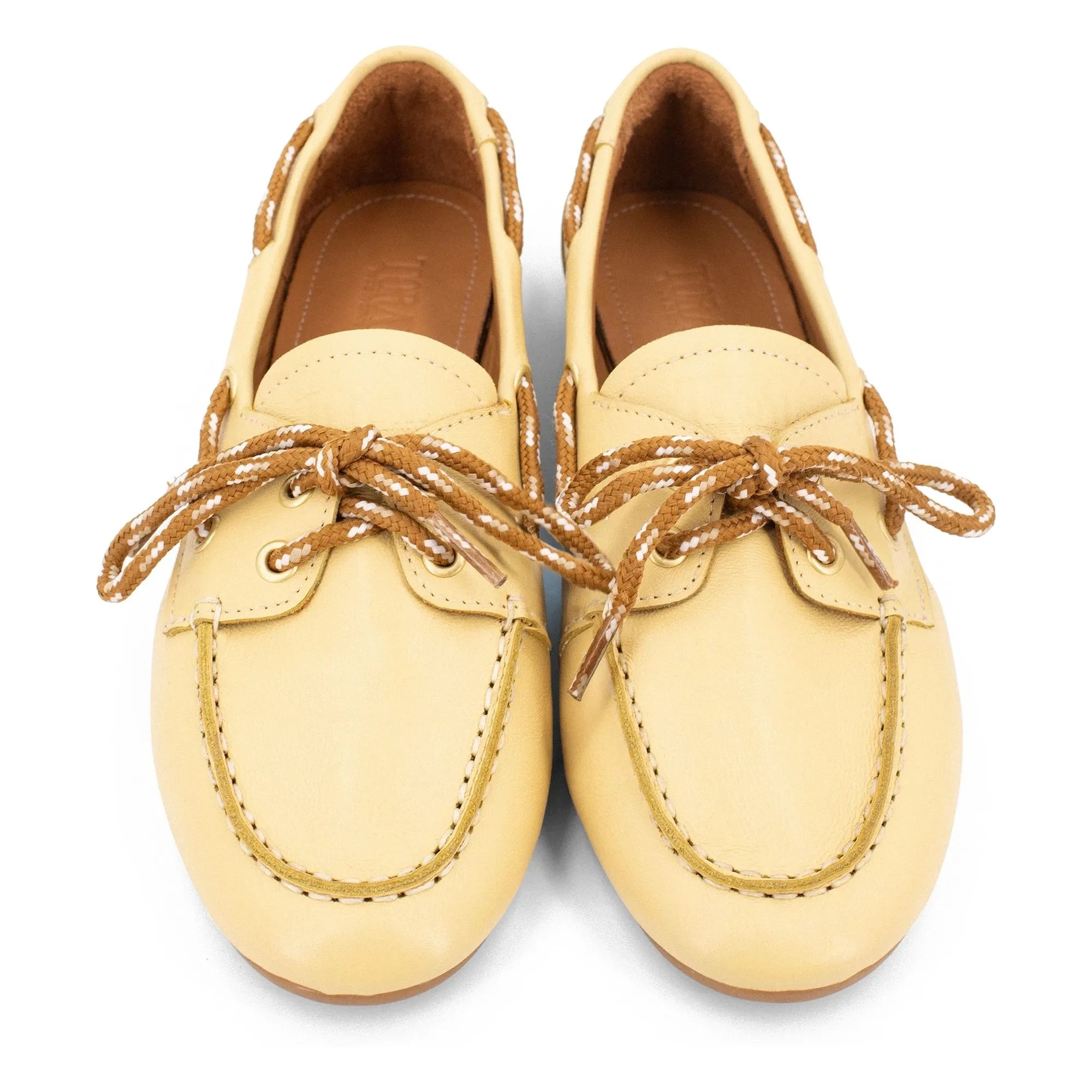 Toral - Kimana Leather Boat Shoes | Yellow