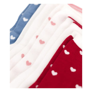 Petit Bateau - Set of 5 Pairs of Jersey High Socks | Red