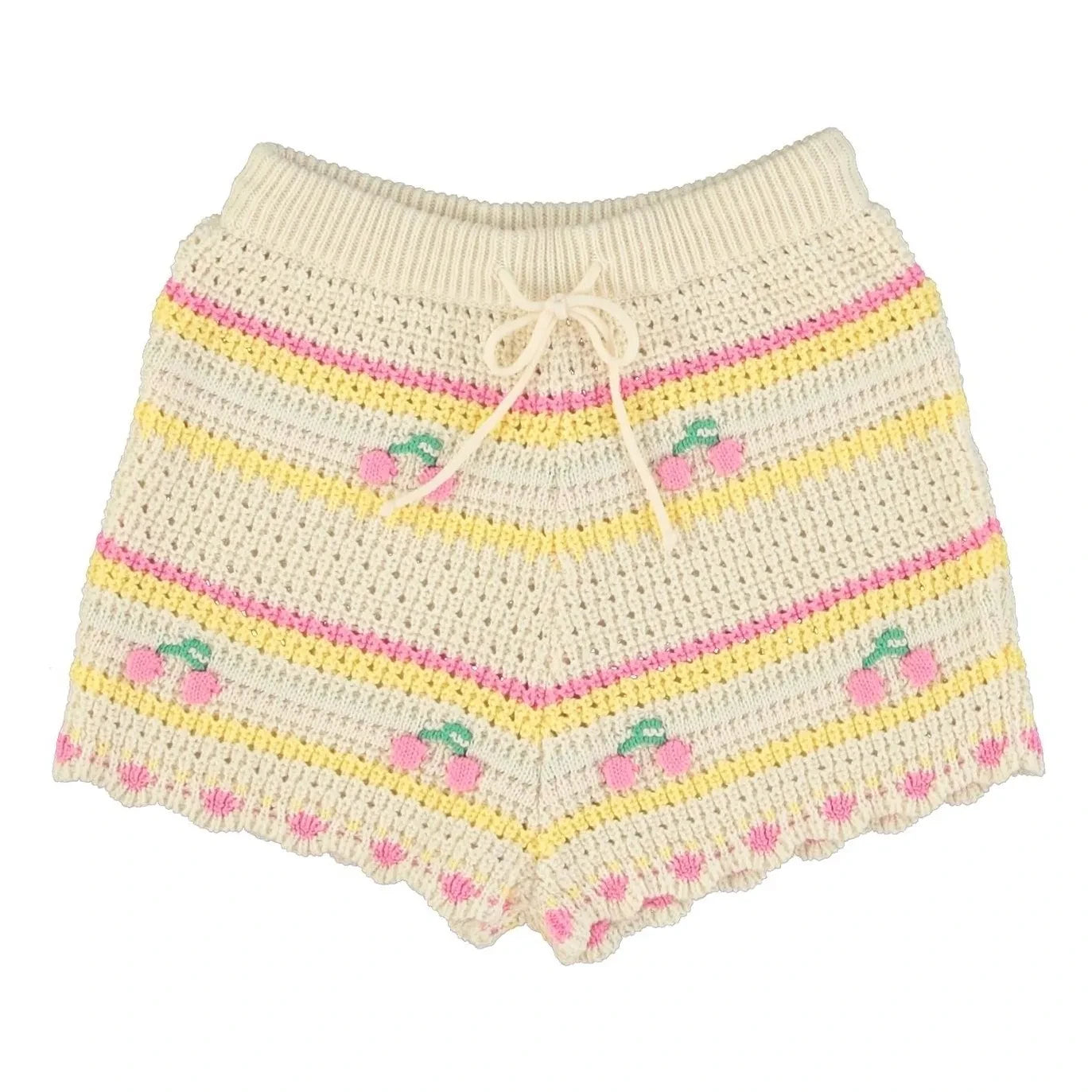 Bebe Organic - Short Crochet Paloma Cherry Organic Cotton | Ecru