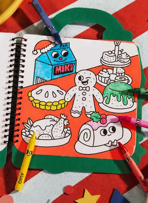 Omy - Christmas Sticker Coloring Book