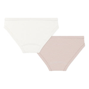 Petit Bateau - 2-Pack Striped Organic Cotton Underwear Set | Dust Pink