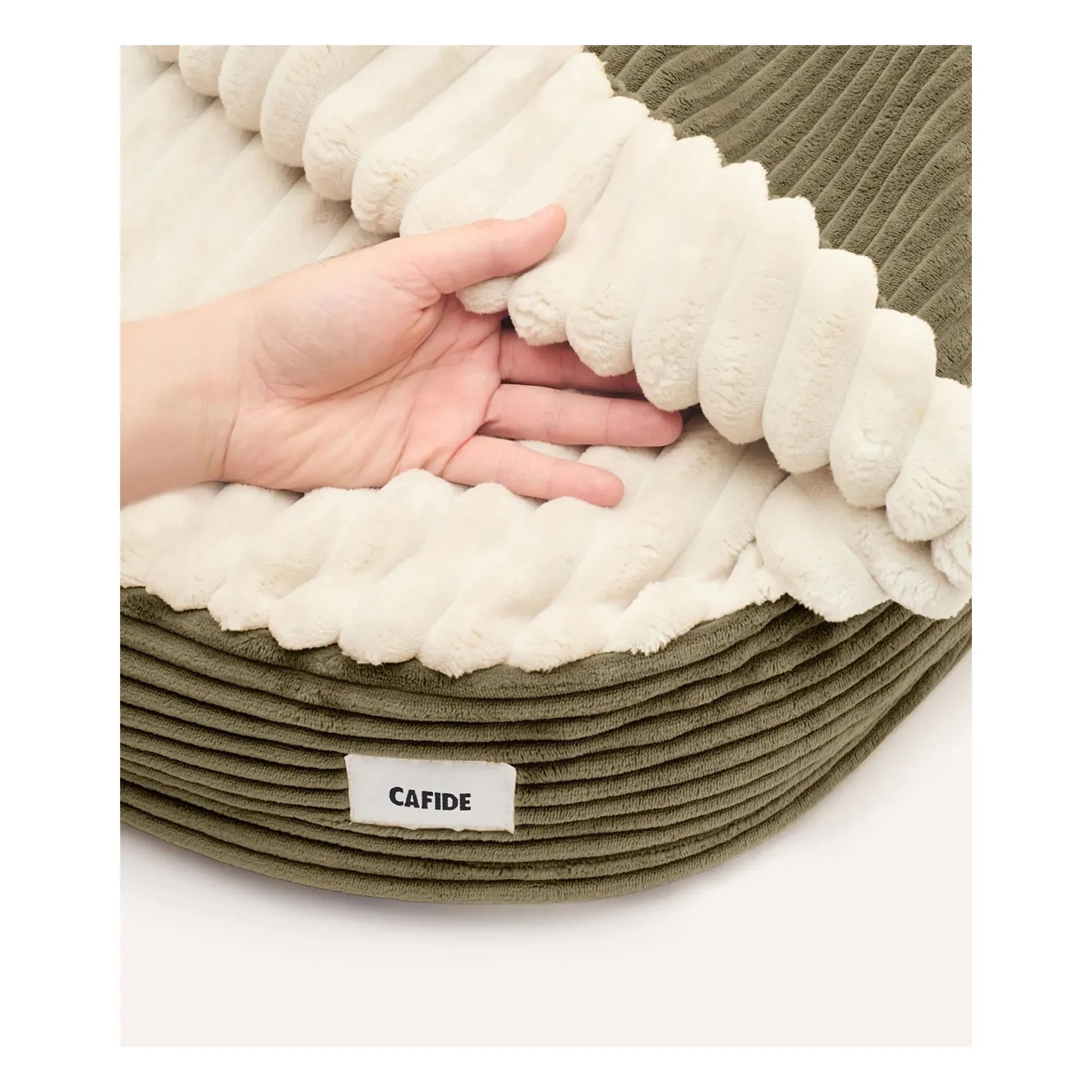 Cafide - Maso textured dog bed | Green