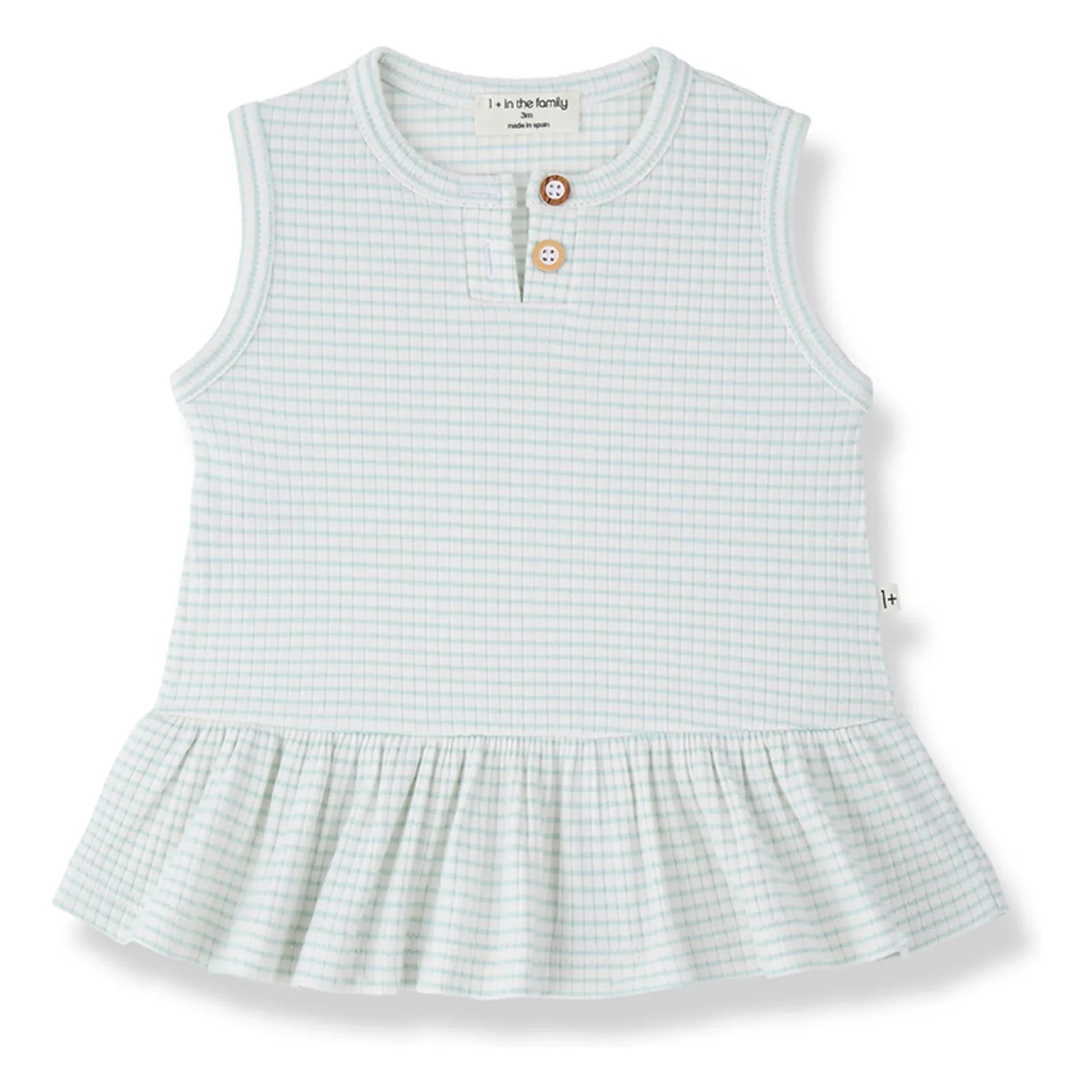 1+ in the family - Striped Tamarit Ribbed Dress | Almond green