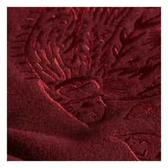 Girl Boy - Embroidered Wool and Leather Bomber | Burgundy