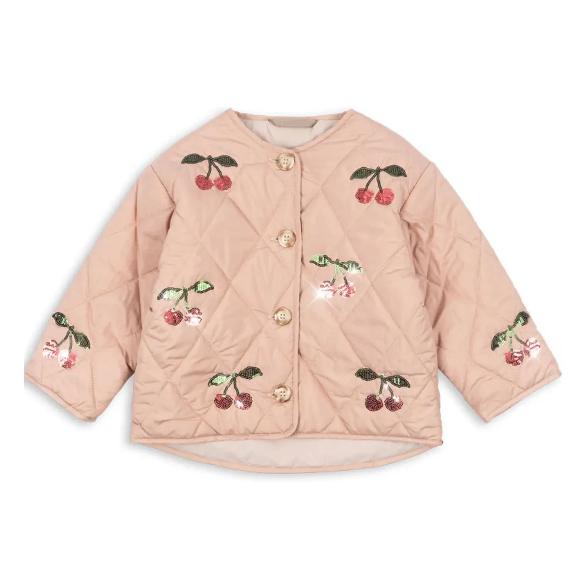 Konges Sløjd - Sequins Flora Cherry Quilted Jacket | Pink