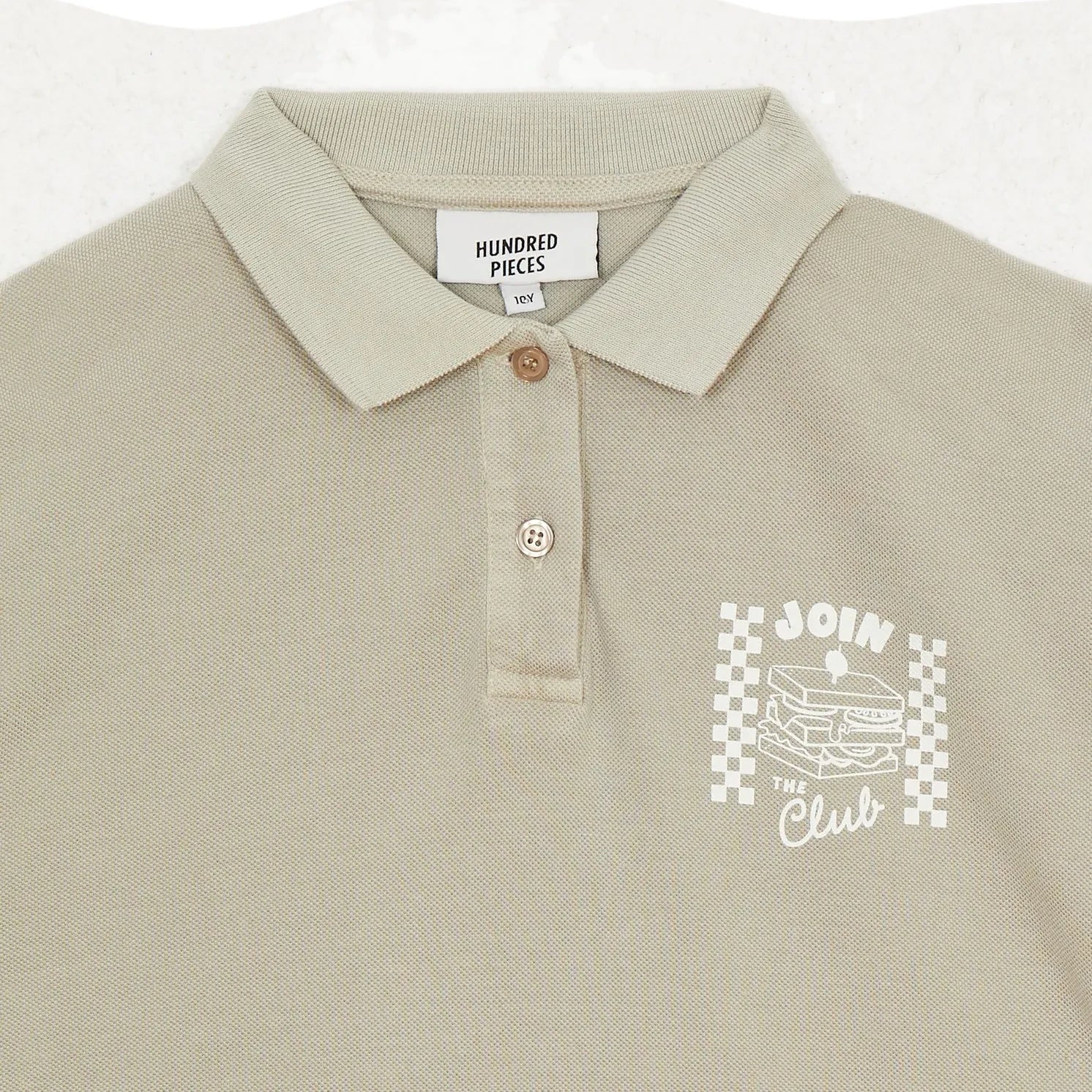 Hundred Pieces - Ozzie Club Sandwich Organic Cotton Polo Shirt | Beige
