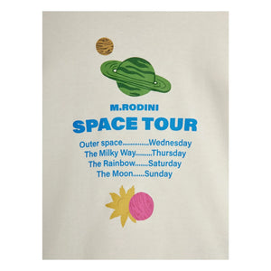 Mini Rodini - Space Tour organik pamuklu Tişört | Ecru