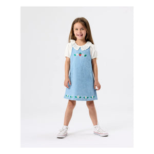 Goldie + Ace - Strawberry Denim Apron Dress | Blue