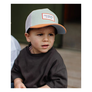Hello Hossy - Trucker Mini Organik Pamuk Kavisli Siperlikli Şapka | Açık yeşil
