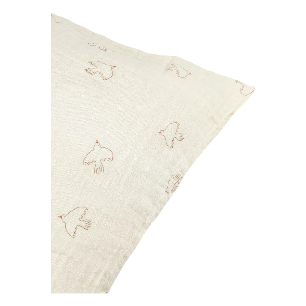 Nobodinoz - Wabi-Sabi Hoshi Birds pillowcase | Cream