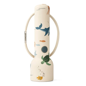 Liewood - Gray Silicone Flashlight | Marine Life/Sandy