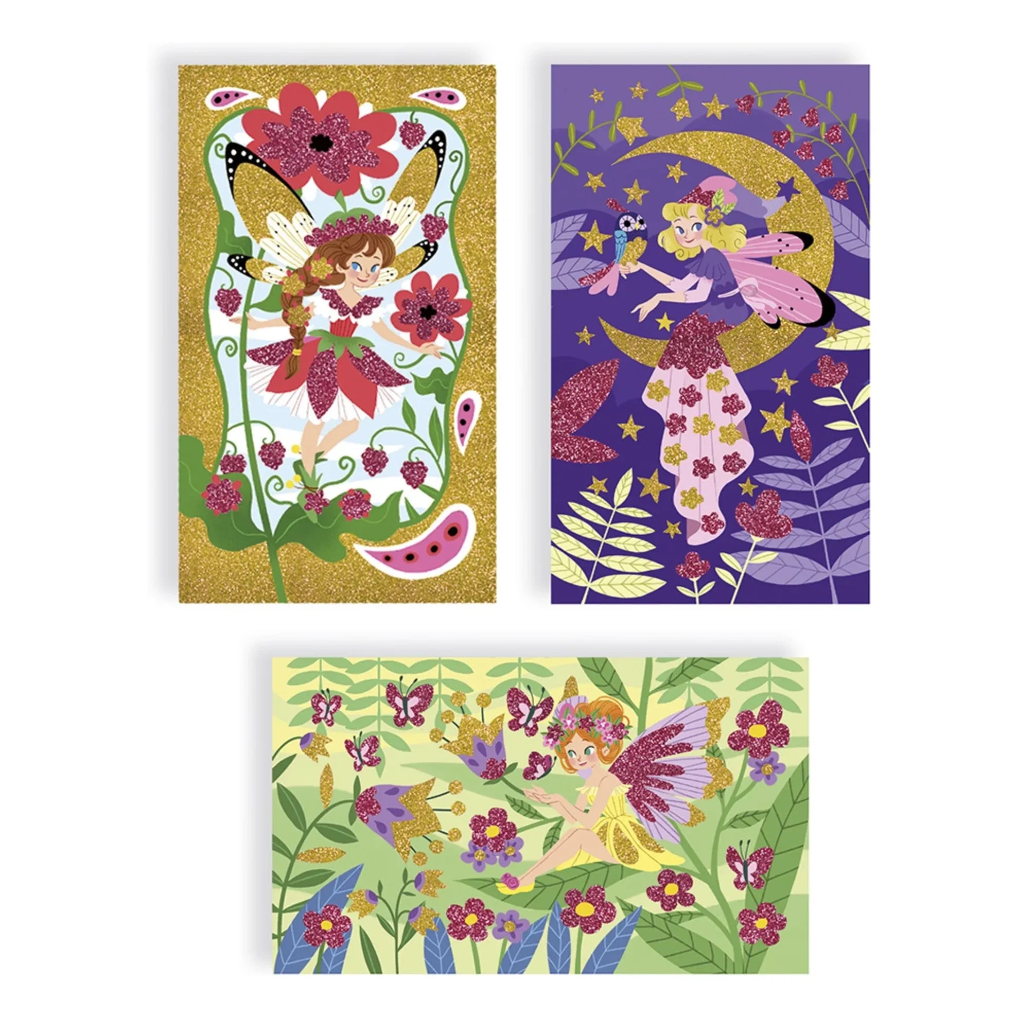 Janod - Fairy Glitter Drawing Set - Janod x Hachette