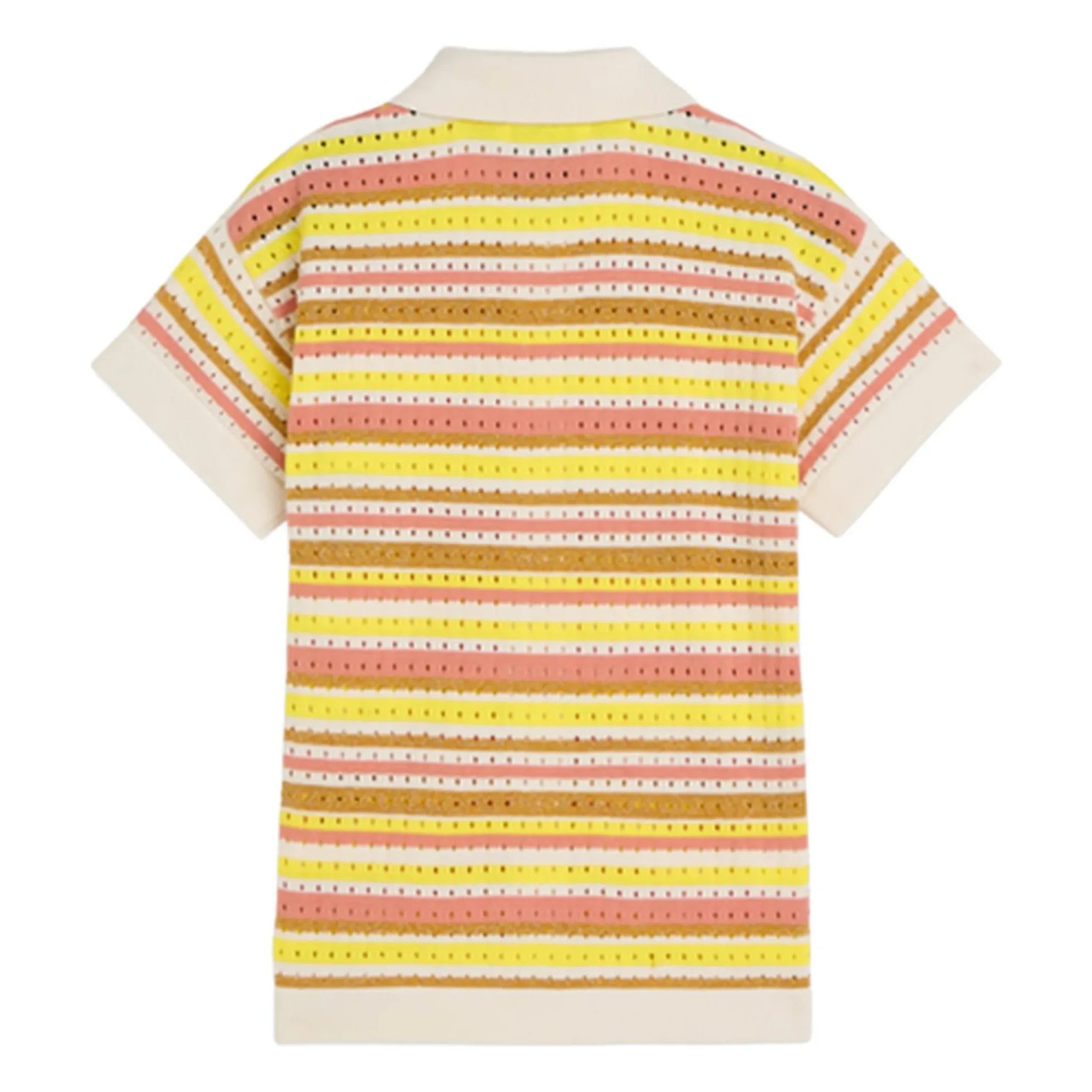 Scotch & Soda - Striped Lurex Mesh Shirt | Yellow