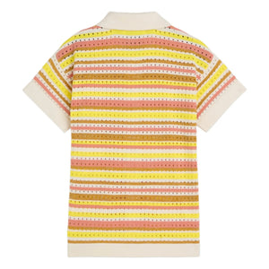 Scotch & Soda - Striped Lurex Mesh Shirt | Yellow