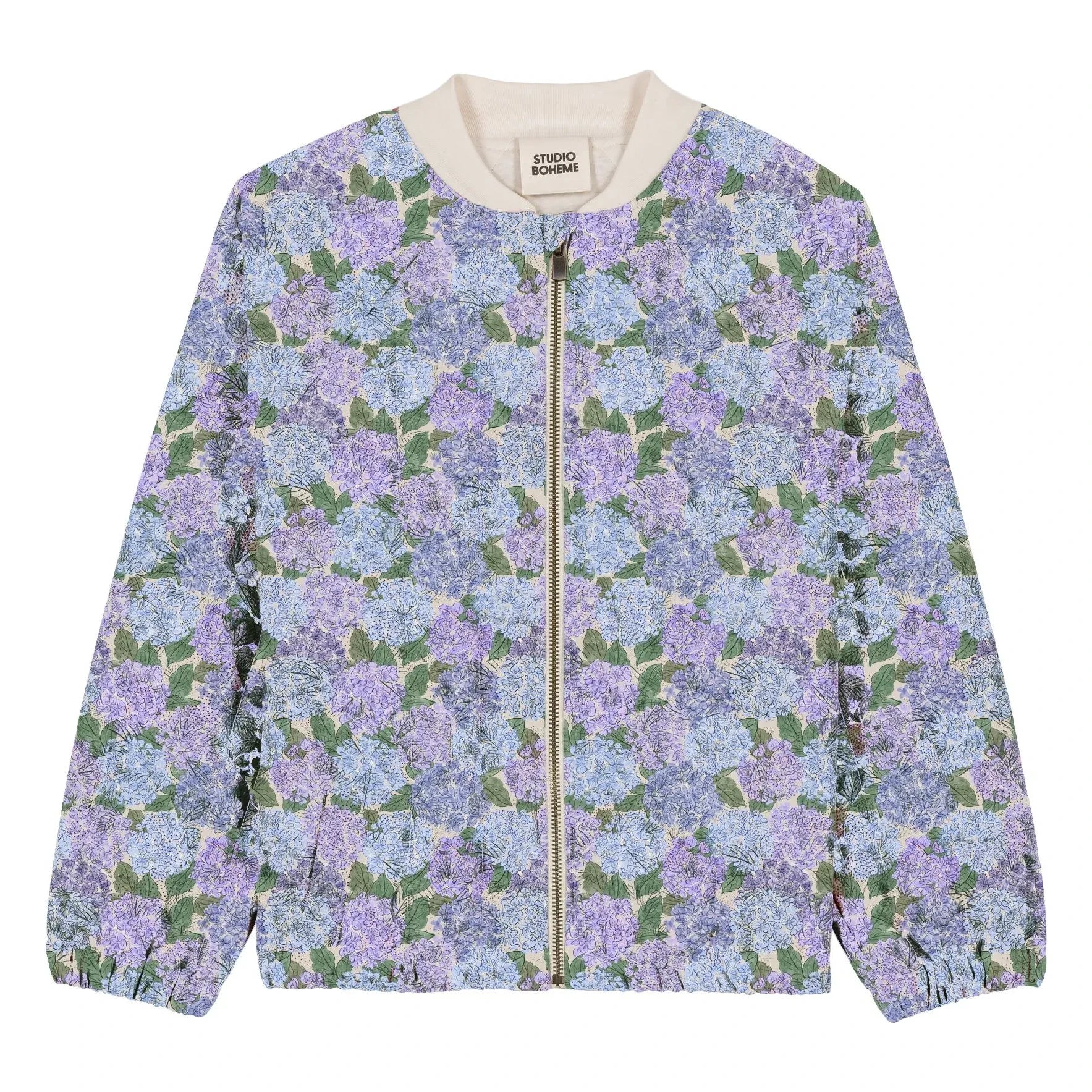 Studio Bohème - Léon Flowers Organik Pamuk Bomber Mont | Lila