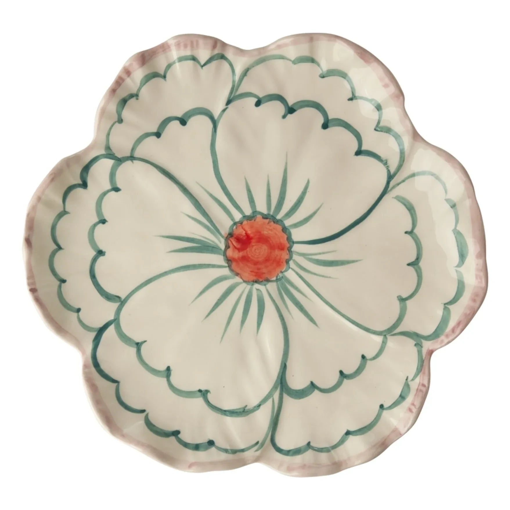 Rice - Fleur seramik tatlı tabağı | Yeşil