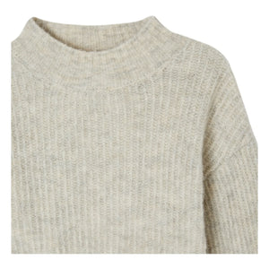 American Vintage - Natural White Alpaca Turtleneck Sweater | Heather White