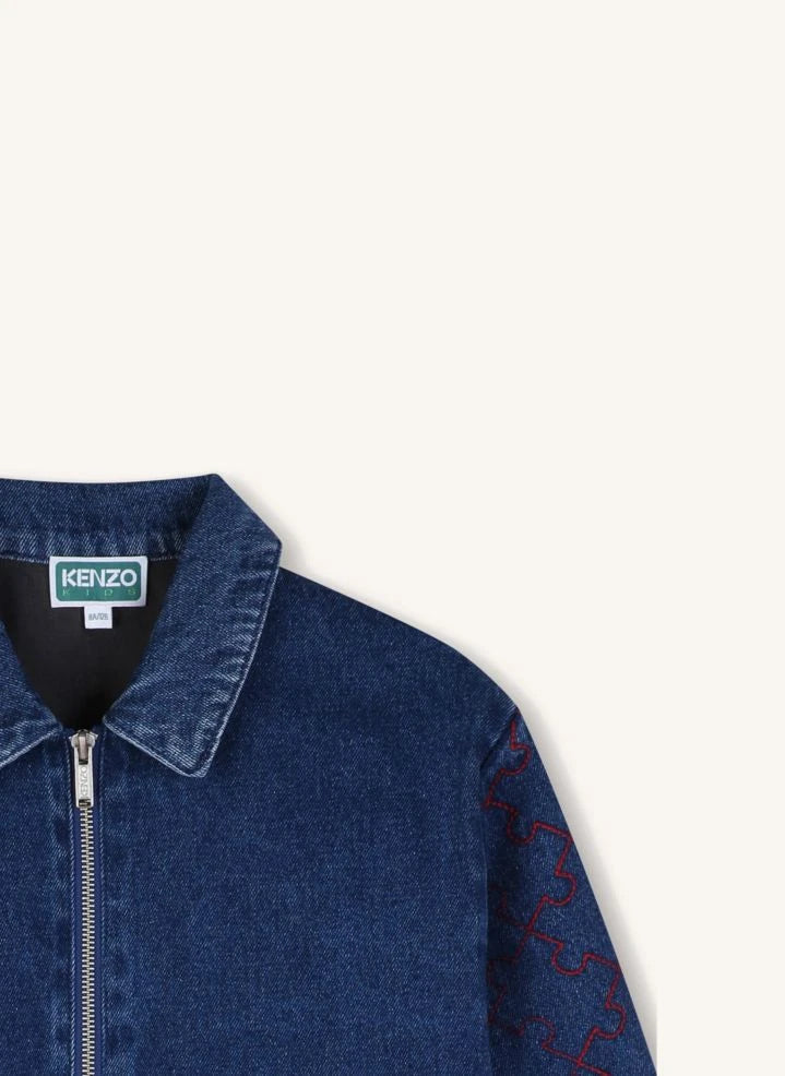 Kenzo - 1970 Denim Fermuarlı Ceket | Mavi