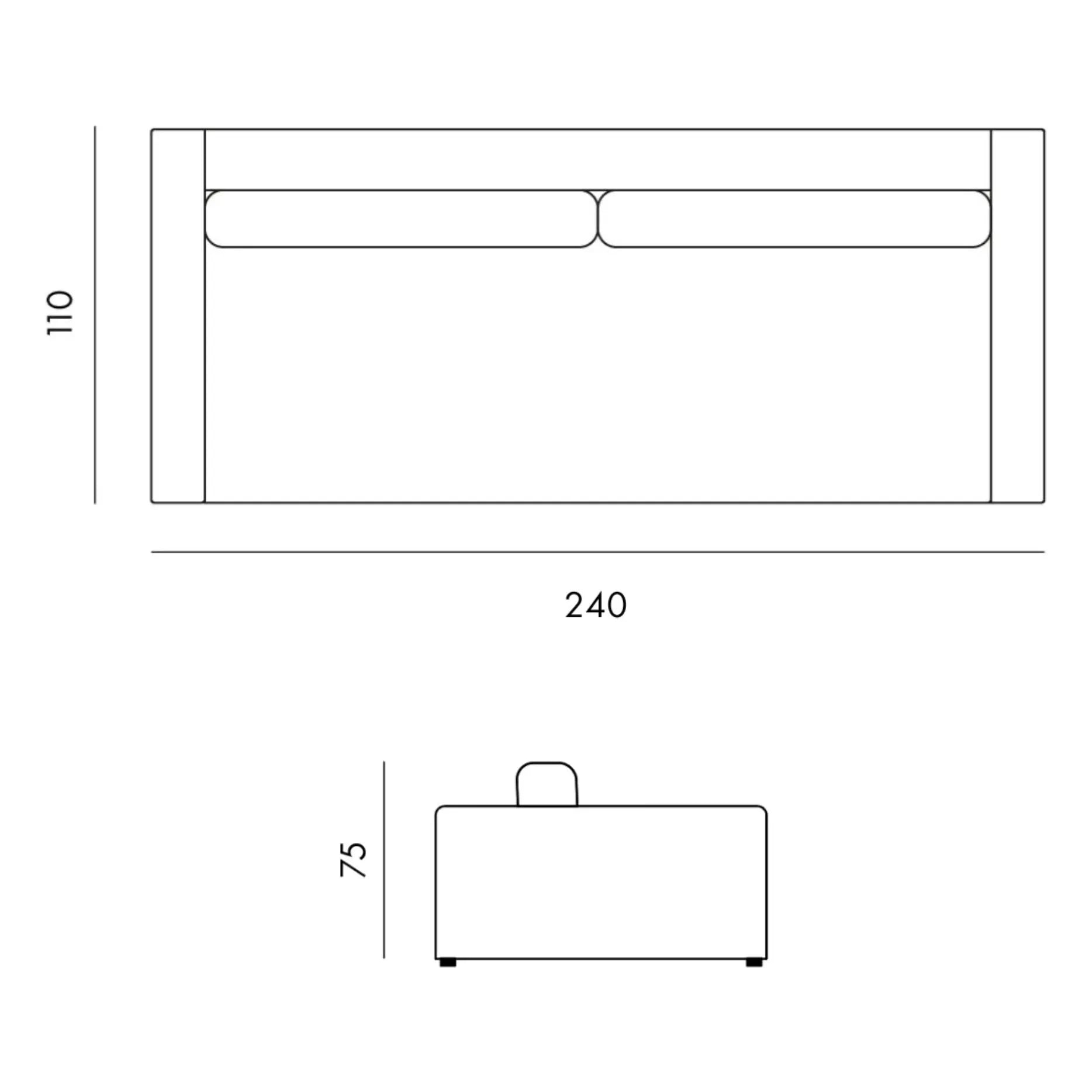 Panac Edition - Bellechasse 3-Piece Light Sofa, Cotton and Linen - 240 cm | Linen
