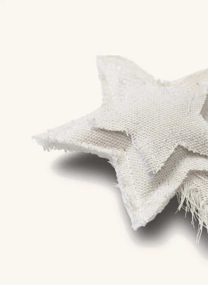Ferm Living - Vela Star cotton tree ornaments - Set of 4 | White