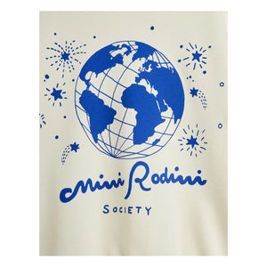Mini Rodini - Sweat Society Organic Pamuk | Ekru