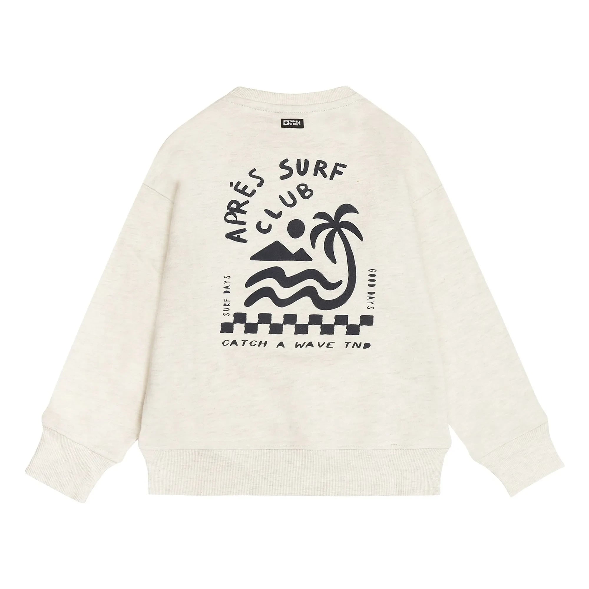Tumble N'Dry - Oversized Seashore Organic Cotton Sweatshirt | Heather White