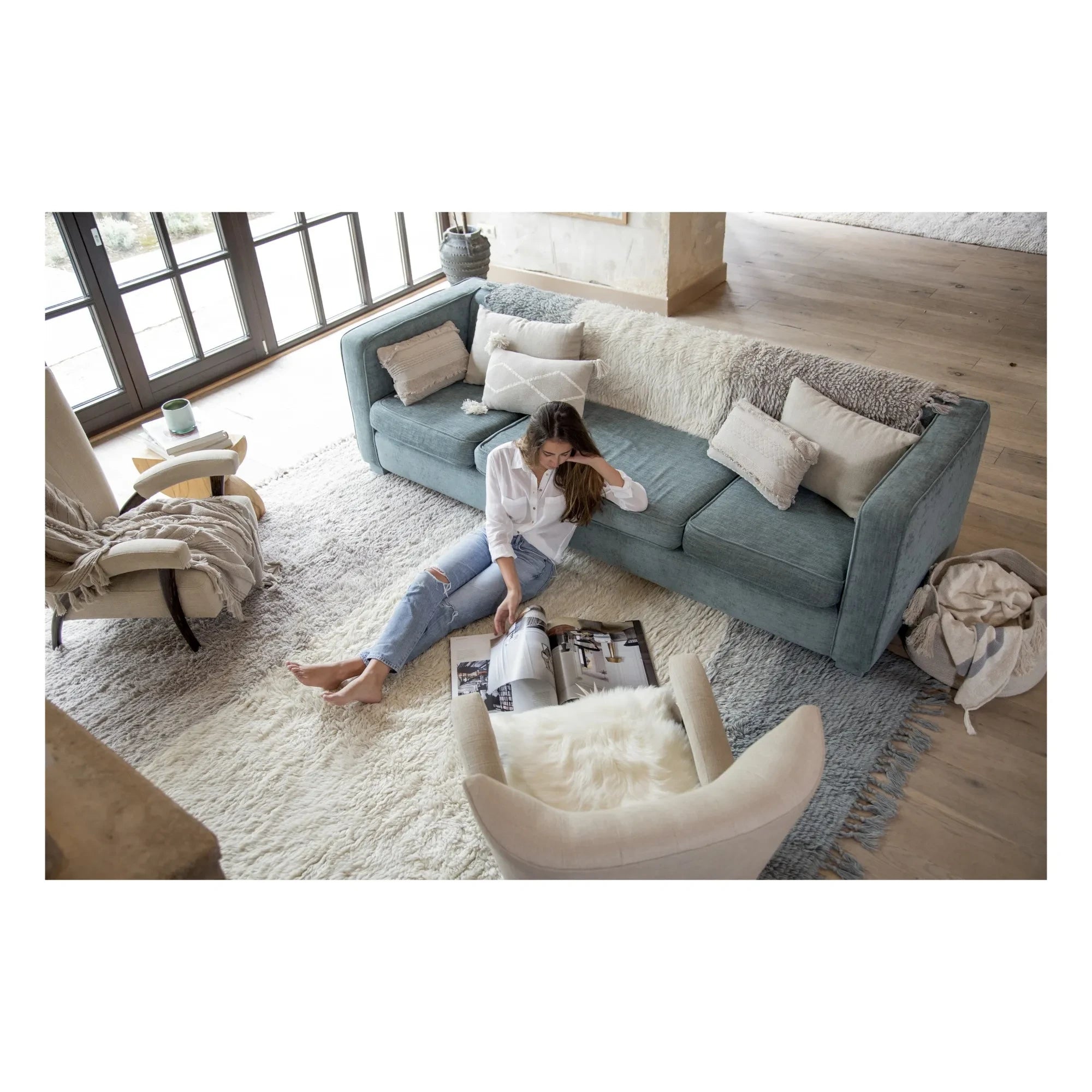 Lorena Canals - Into The Blue Wool Rug | Blue