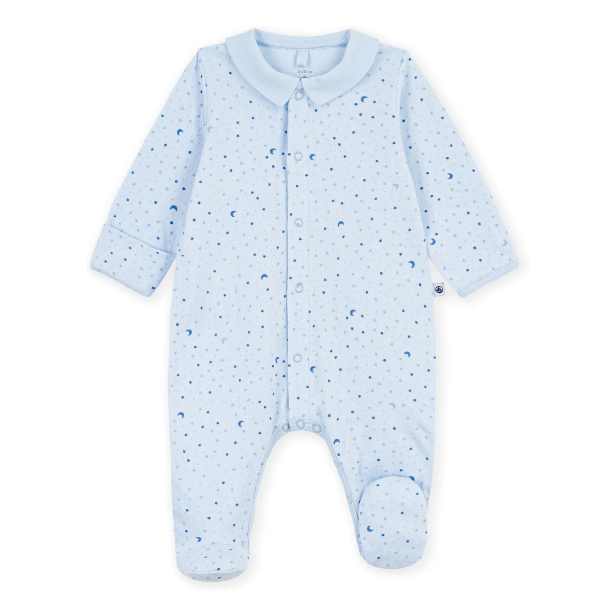 Petit Bateau - Pyjamas Dors Bien Etoiles Tubique Pamuklu Organik | Açık mavi