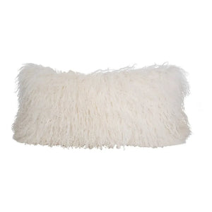 Maison de Vacances - White Tibetan Goat Leather Pillow | White