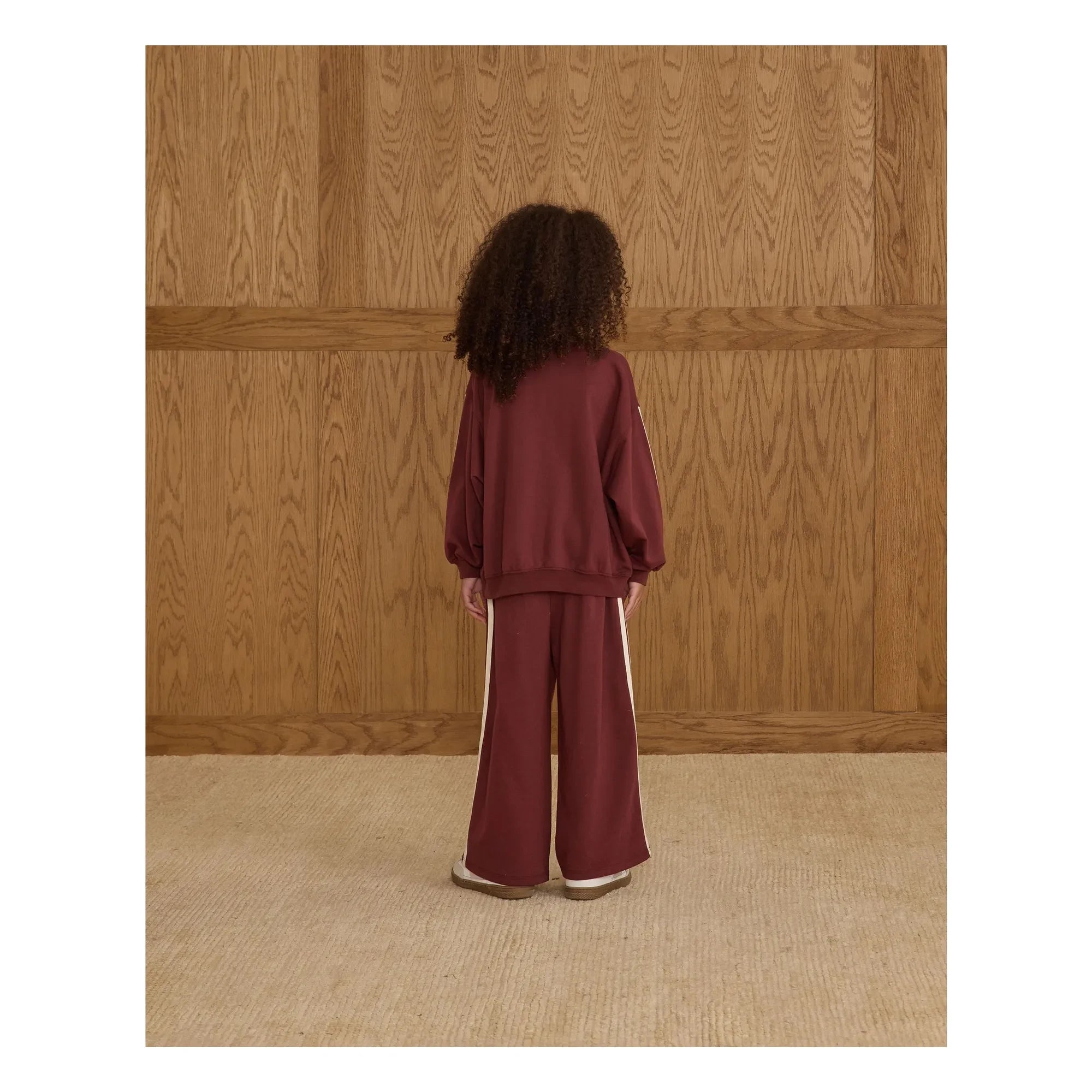 Rylee + Cru - Mini ribbed joggers | Burgundy