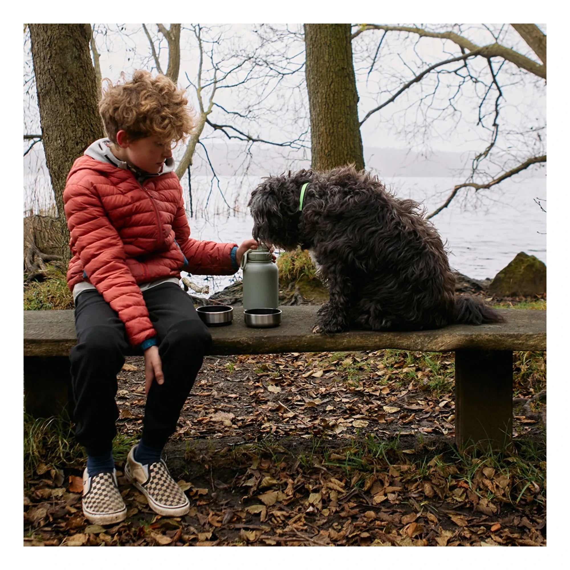 Haps Nordic - Haps Go Dog Bottle - 900 ml | Brown