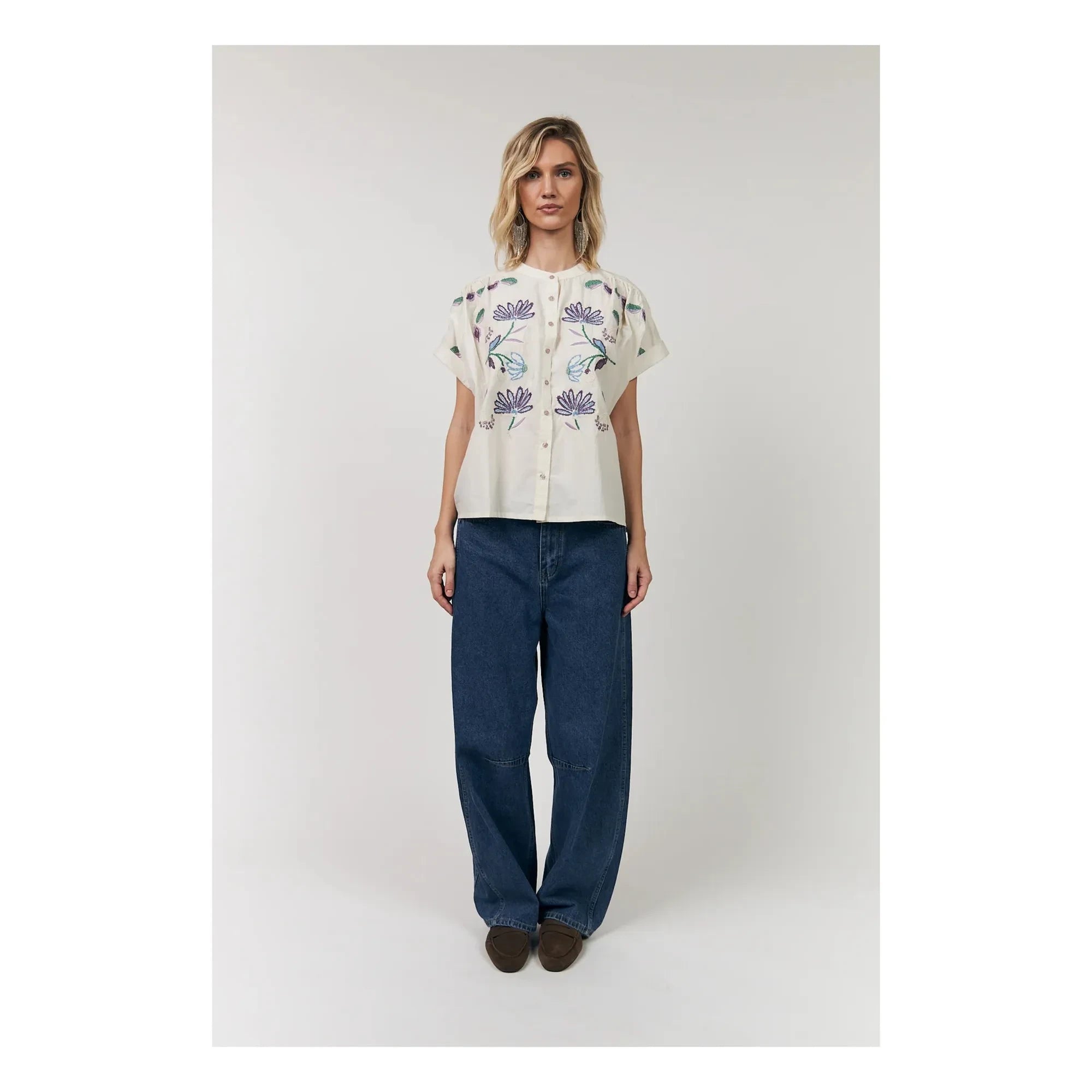 Lollys Laundry - Mya Cotton Blouse | Cream