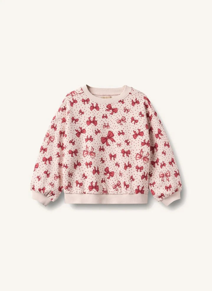 Wheat - Lia Knotted Sweatshirt, Organic Cotton | Candy Pink