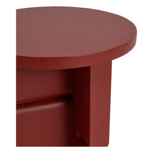 Nobodinoz - Noon Painted Wooden Side Table | Rouge Brun