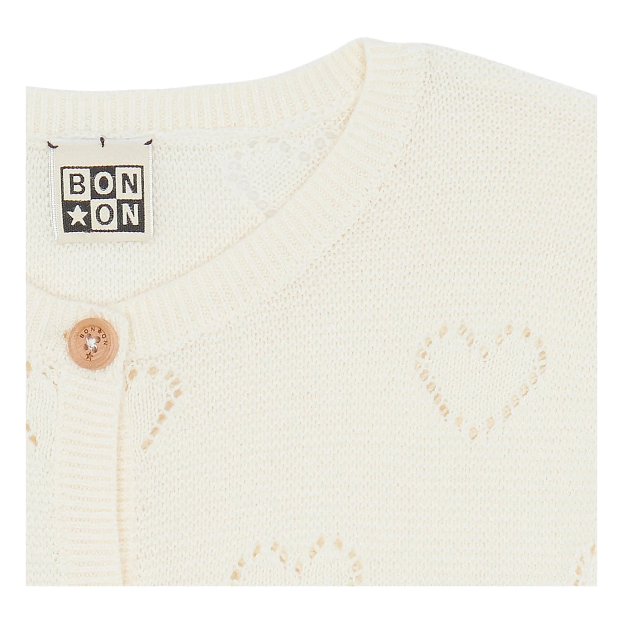 Bonton - Lilou Hearts hırka | Ekru