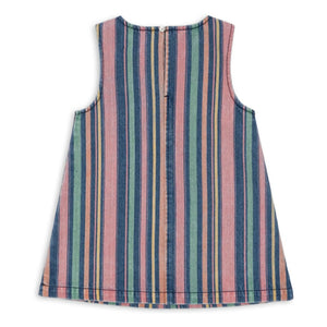 Konges Sløjd - Striped Organic Cotton Magot Dress | Blue