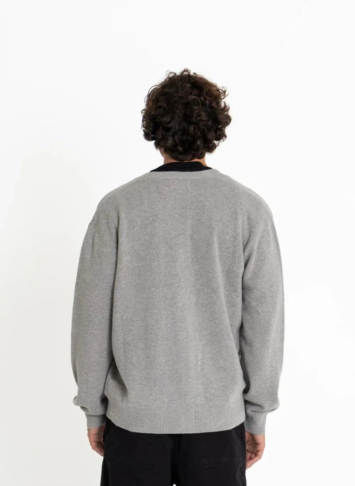 Smallable Man - Rodin Merino Wool Cardigan | Heather Grey