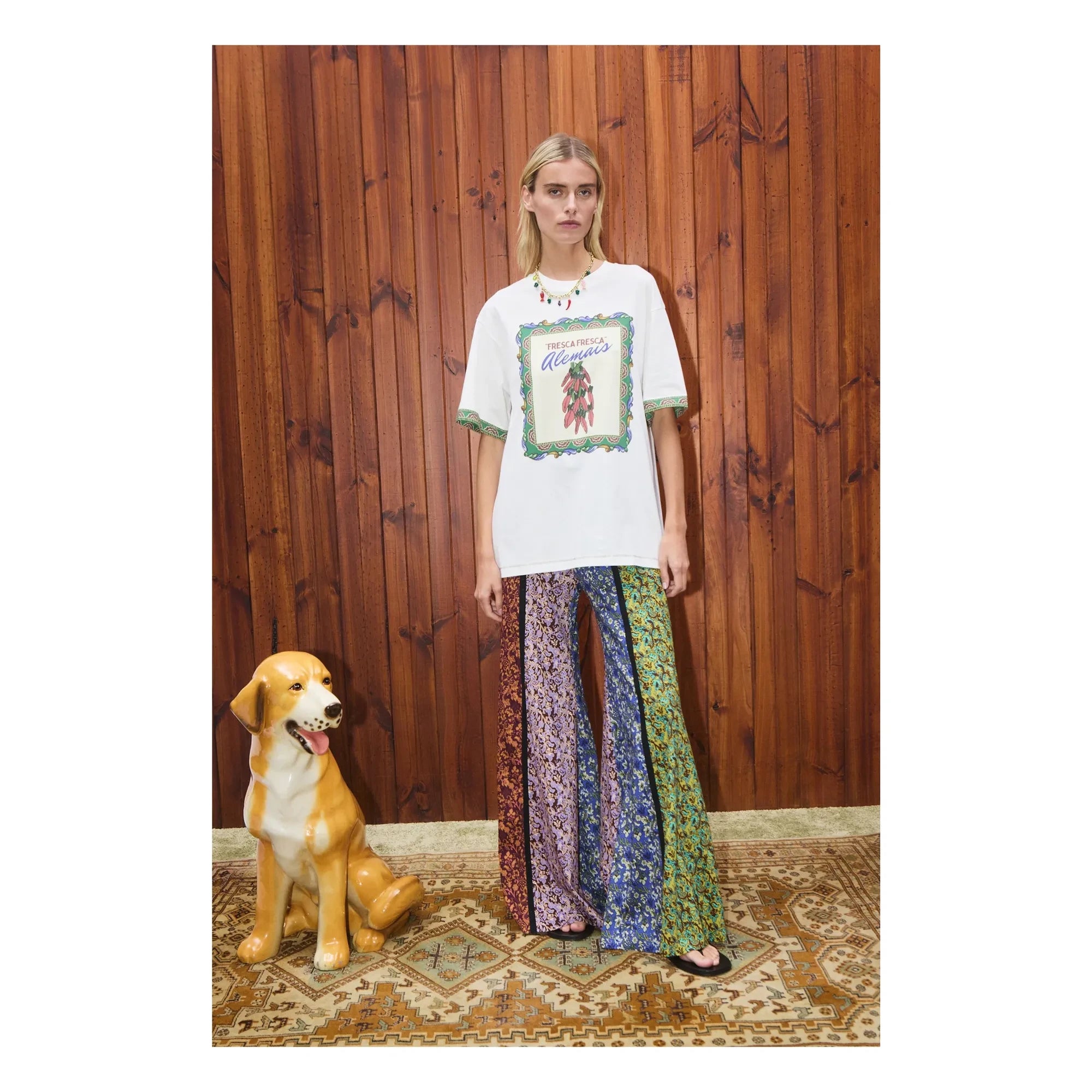 Alémais - Katerina Chilli Organic Cotton T-Shirt | Cream