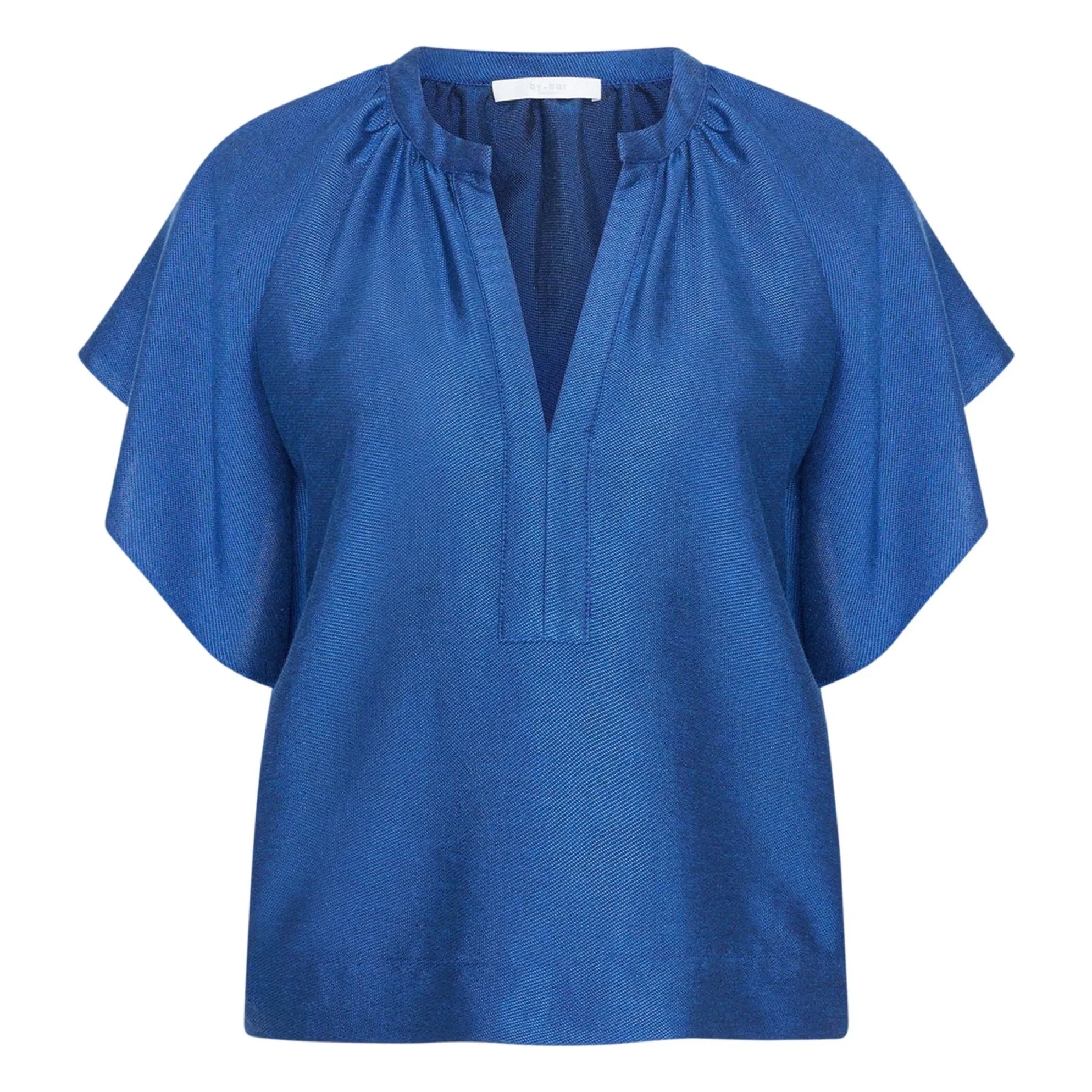 By Bar - Vina Shiny blouse | Royal blue