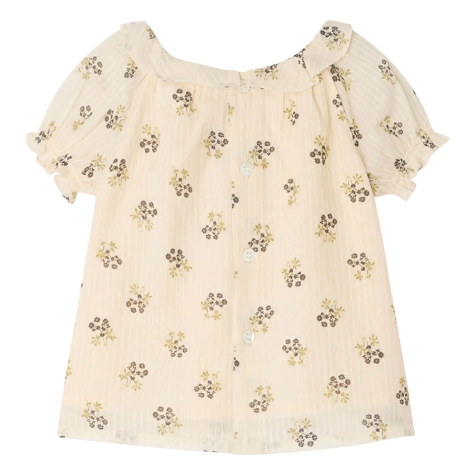 Bonpoint - Lara Fleurie Organic Cotton Blouse | Ivory