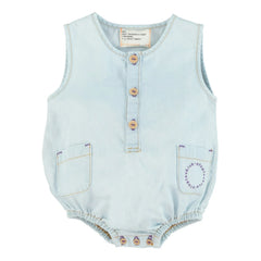 Piupiuchick - Chambray jumpsuit | Light Blue