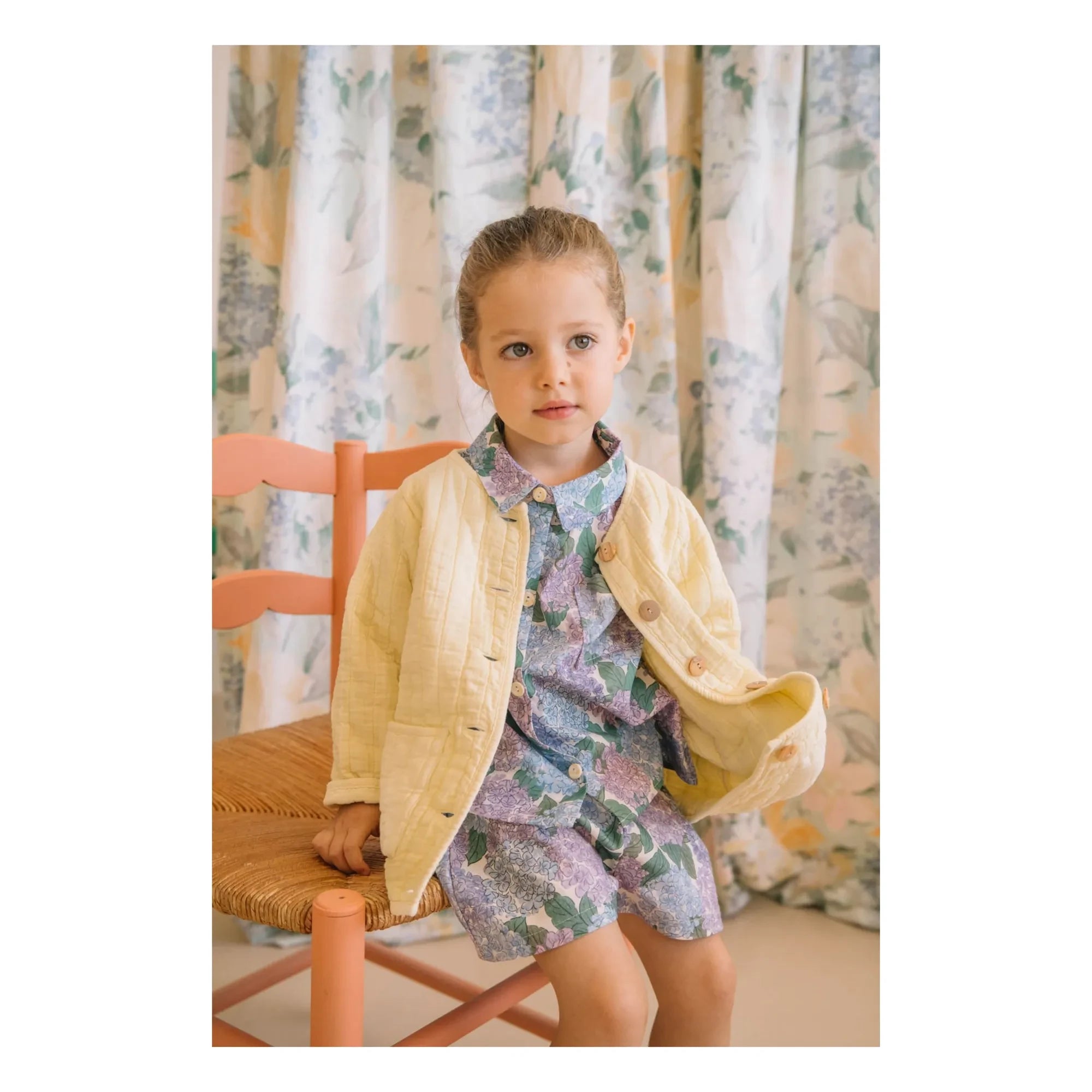 Studio Bohème - Voile Fleurs Organic Cotton Shirt | Lilac